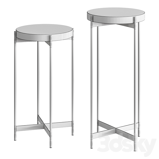 CB2 Block Marble Pedestal Tables 3DSMax File - thumbnail 2