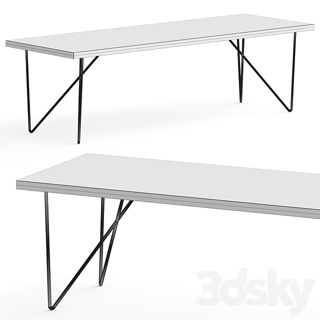 CB2 Dylan Dining Table 3ds Max - thumbnail 3