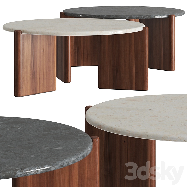 CB2 Santoro Quartz Coffee Tables 3DS Max - thumbnail 1