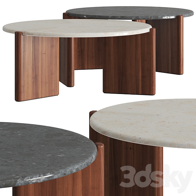 CB2 Santoro Quartz Coffee Tables 3DSMax File - thumbnail 1