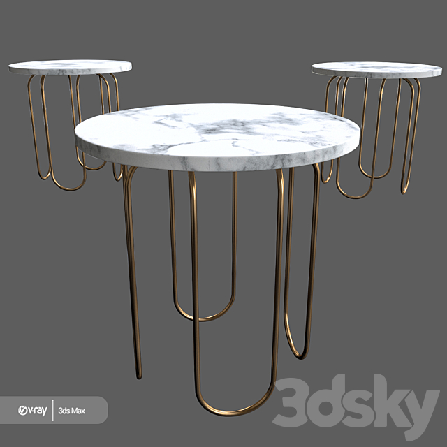 Cecile side table 3DSMax File - thumbnail 1