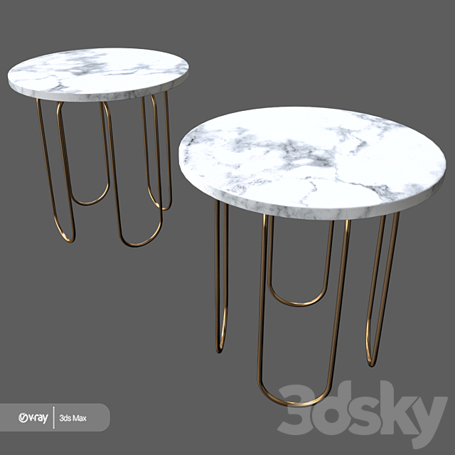 Cecile side table 3DSMax File - thumbnail 2