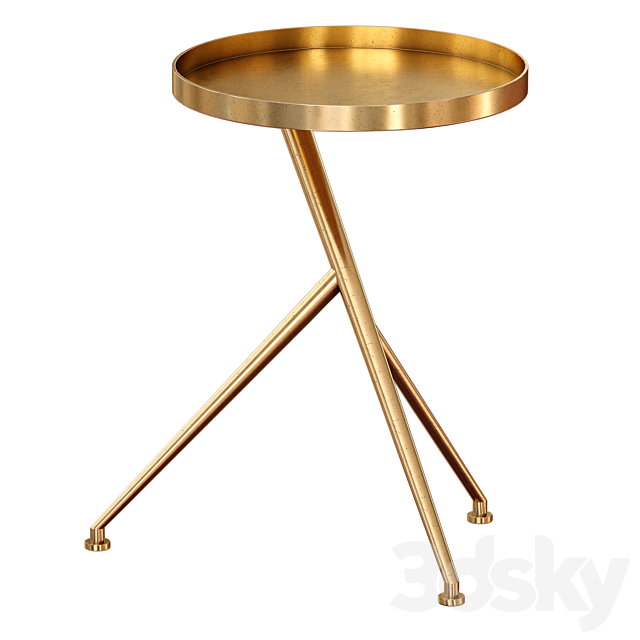 Cecilia Raw Brass Metal Accent Table (Crate and Barrel) 3DSMax File - thumbnail 1