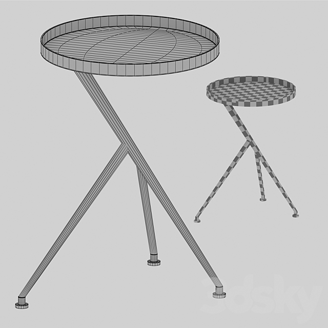 Cecilia Raw Brass Metal Accent Table (Crate and Barrel) 3DSMax File - thumbnail 5