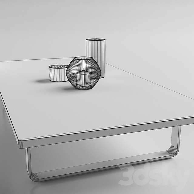 center table – Bitta collection – by Kettal 3ds Max - thumbnail 3