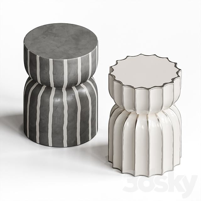 Ceramic coffee tables 3ds Max - thumbnail 2