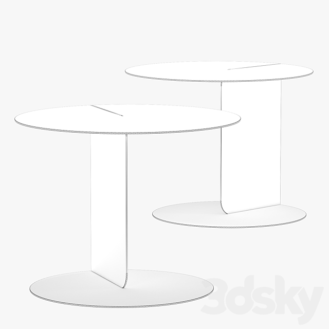 Chips coffee table 3DS Max Model - thumbnail 5