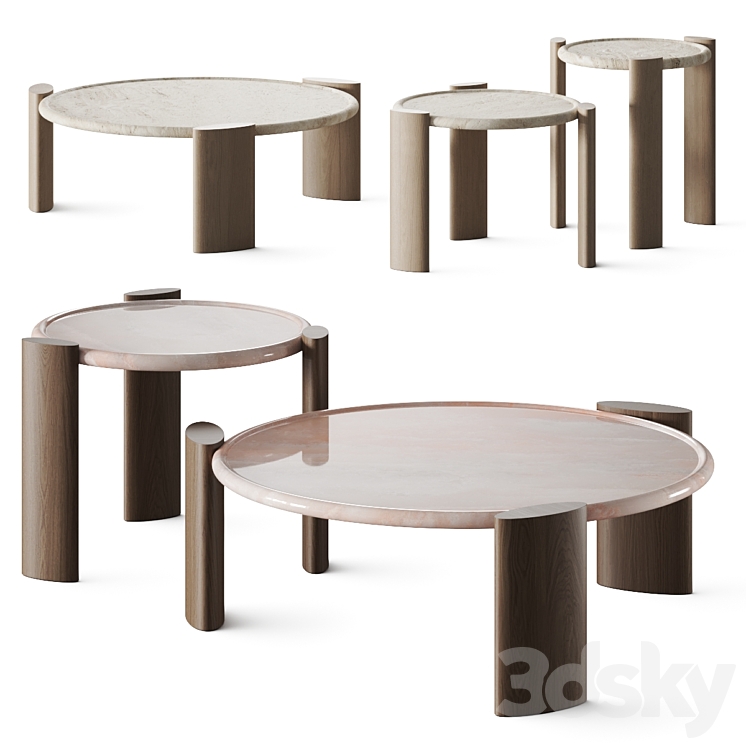 Christophe De Sousa Colonna Coffee Tables 3DS Max Model - thumbnail 1