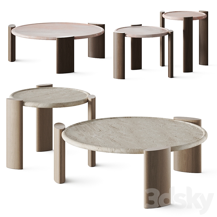 Christophe De Sousa Colonna Coffee Tables 3DS Max Model - thumbnail 2