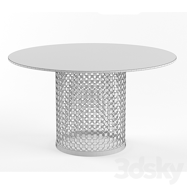 Cielo 54 Round Dining Table Gold 3DS Max Model - thumbnail 2