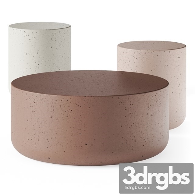 Cimento Zitella Coffee Tables 3dsmax Download - thumbnail 1