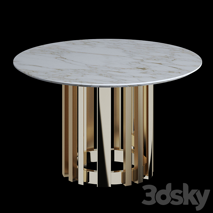 Circle Dining table My Imagination Lab 3DS Max - thumbnail 1