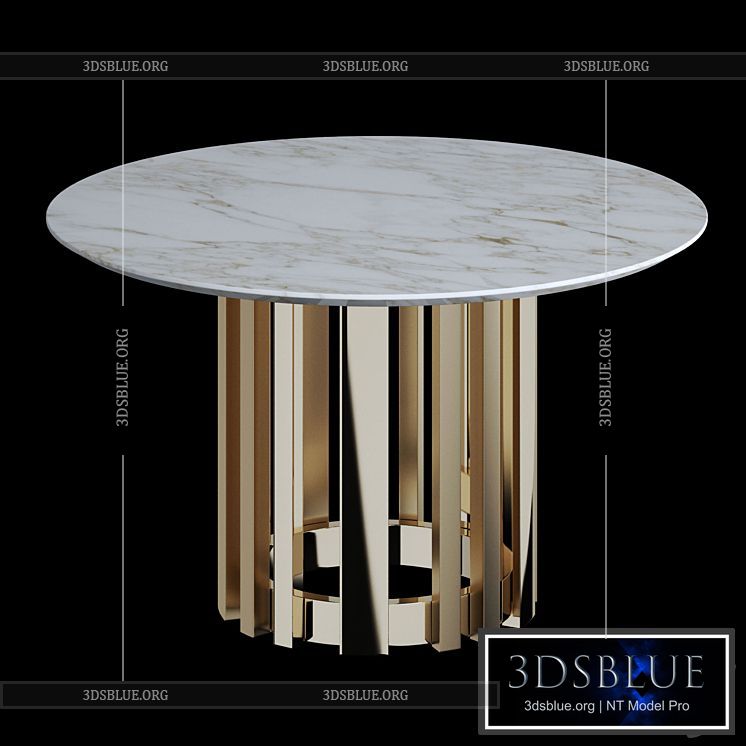 Circle Dining table My Imagination Lab 3DS Max - thumbnail 3