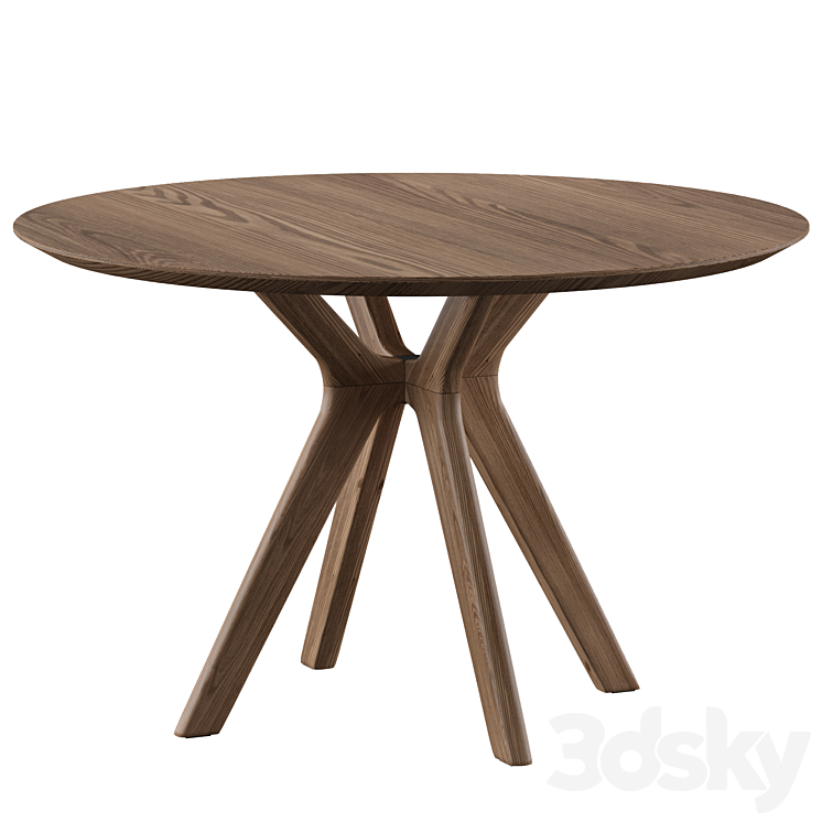 Clark Round Dining Table 3DS Max - thumbnail 1