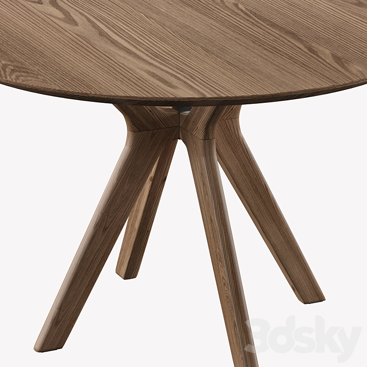 Clark Round Dining Table 3DS Max - thumbnail 2