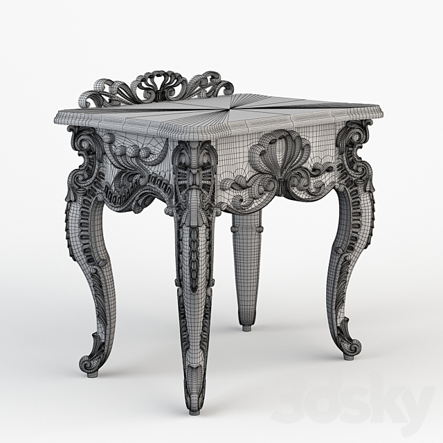 Classic coffee table 3DSMax File - thumbnail 2