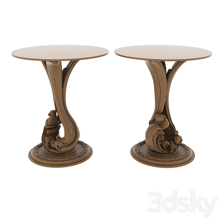 classic table 3DS Max - thumbnail 2