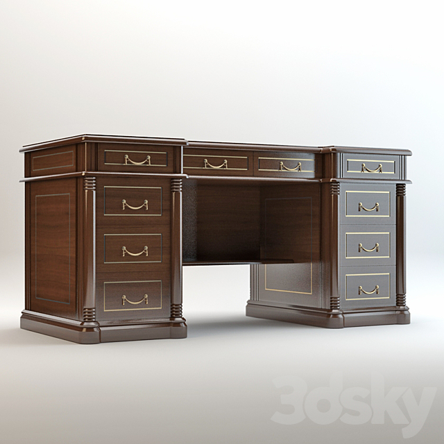 Classic table for work. China (noname) 3DSMax File - thumbnail 1