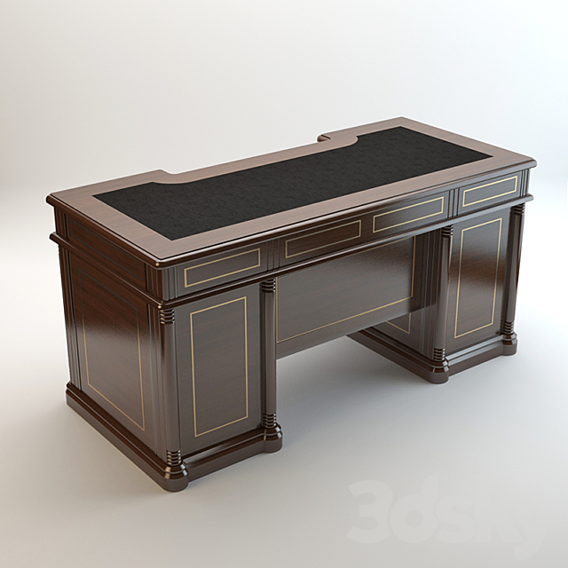 Classic table for work. China (noname) 3DSMax File - thumbnail 2