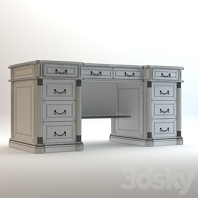 Classic table for work. China (noname) 3DSMax File - thumbnail 3