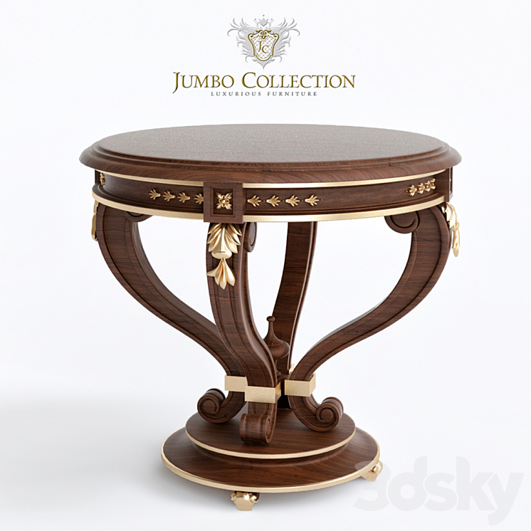 Classic wood side tables jumbo collections 3DS Max - thumbnail 1