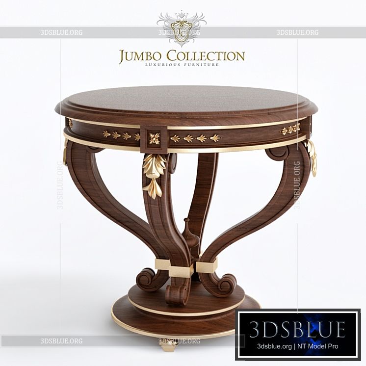 Classic wood side tables jumbo collections 3DS Max - thumbnail 3