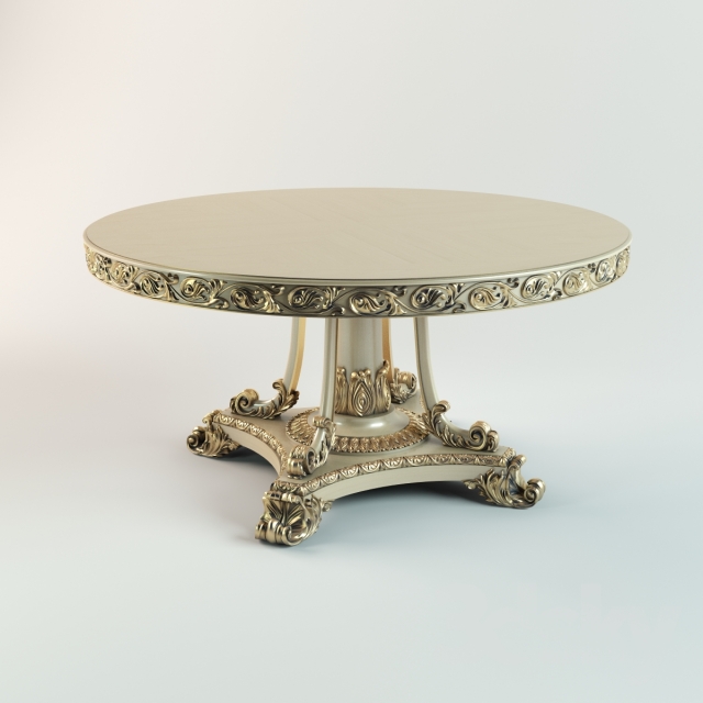 Classical Round Table 3DS Max - thumbnail 3