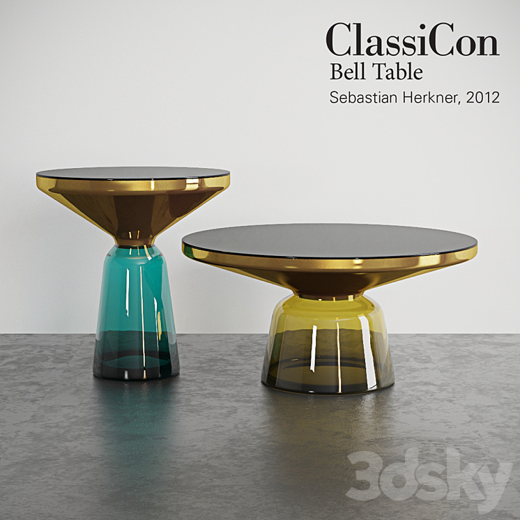 ClassiCon Bell Table 3DS Max - thumbnail 1