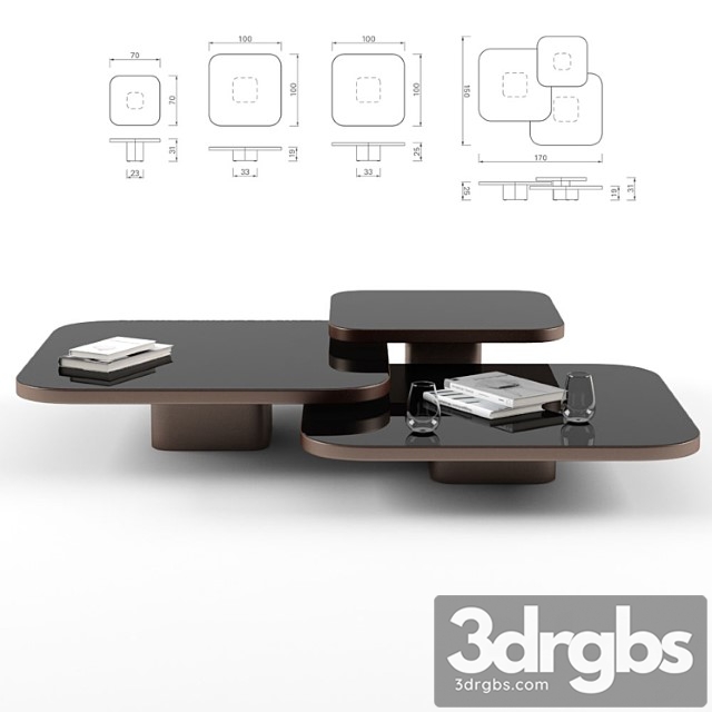 Classicon bow coffee table 2 3dsmax Download - thumbnail 1