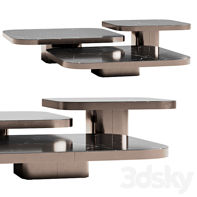 ClassiCon Bow coffee tables 3ds Max - thumbnail 1