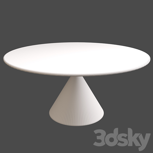 Clay table by Desalto 3DS Max Model - thumbnail 2