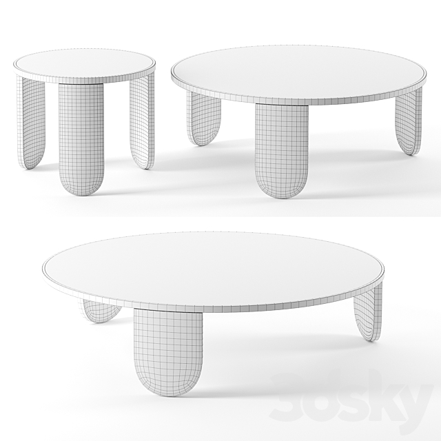 Clemo coffee tables by Gallotti & Radice 3DSMax File - thumbnail 2