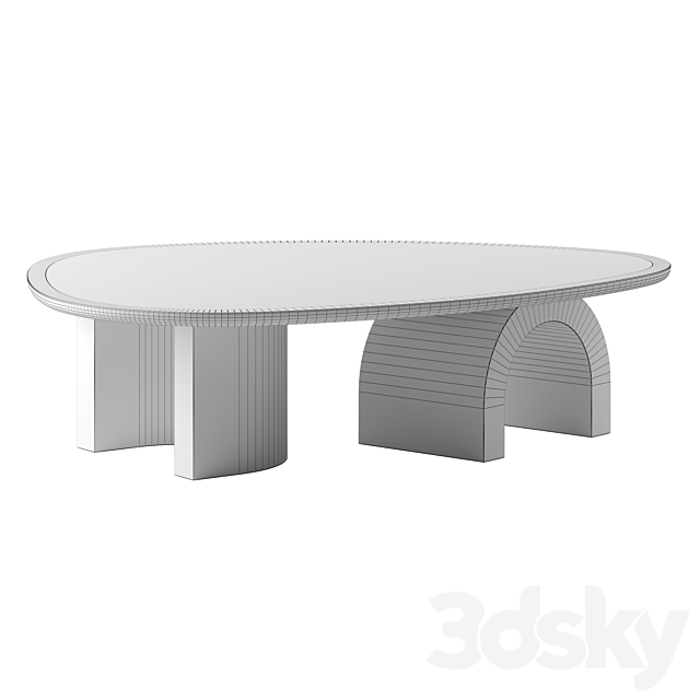 Coco coffee table by QLiv 3ds Max - thumbnail 2