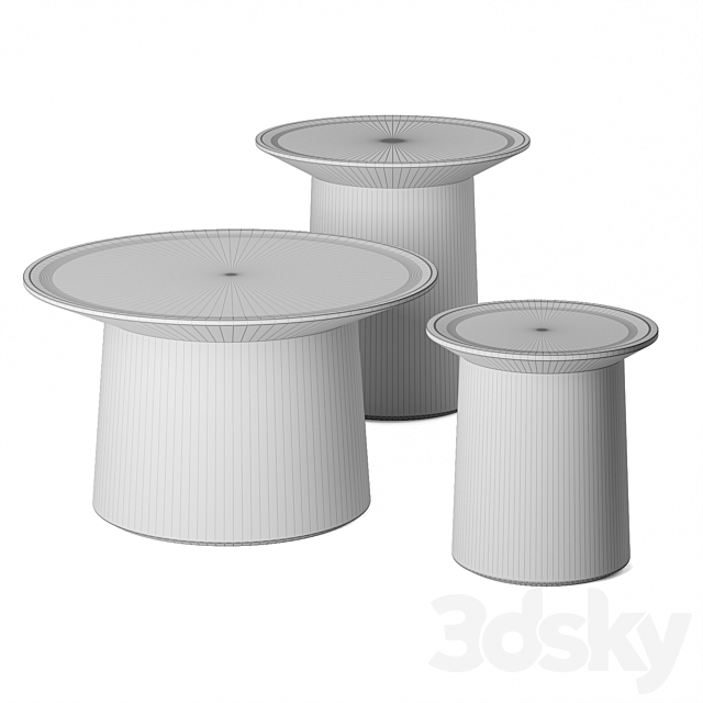 COCO table set. Blu Dot. 3DSMax File - thumbnail 3