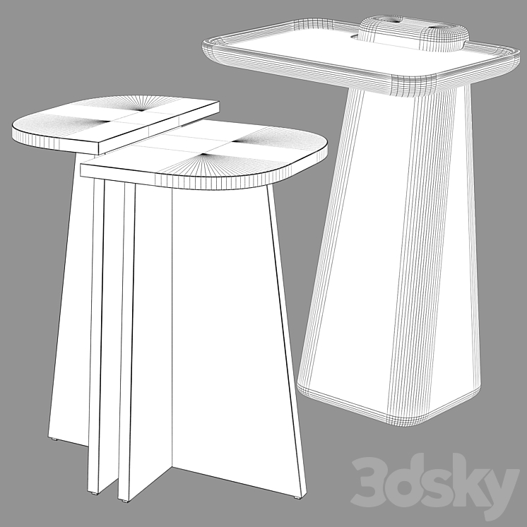 Coffee side tables 2 Budi Rugani LaRedoute 3DS Max Model - thumbnail 2