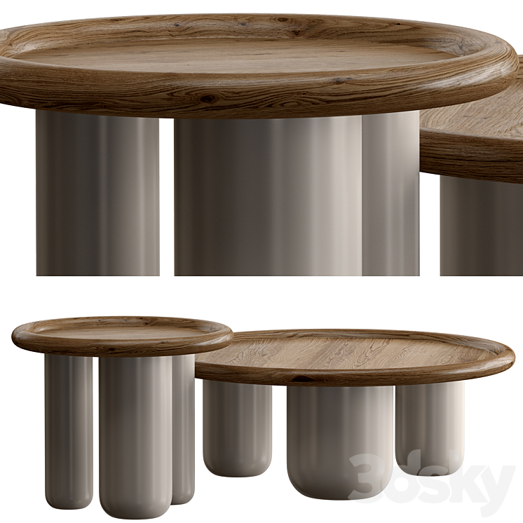 coffee table 2 3DS Max Model - thumbnail 1