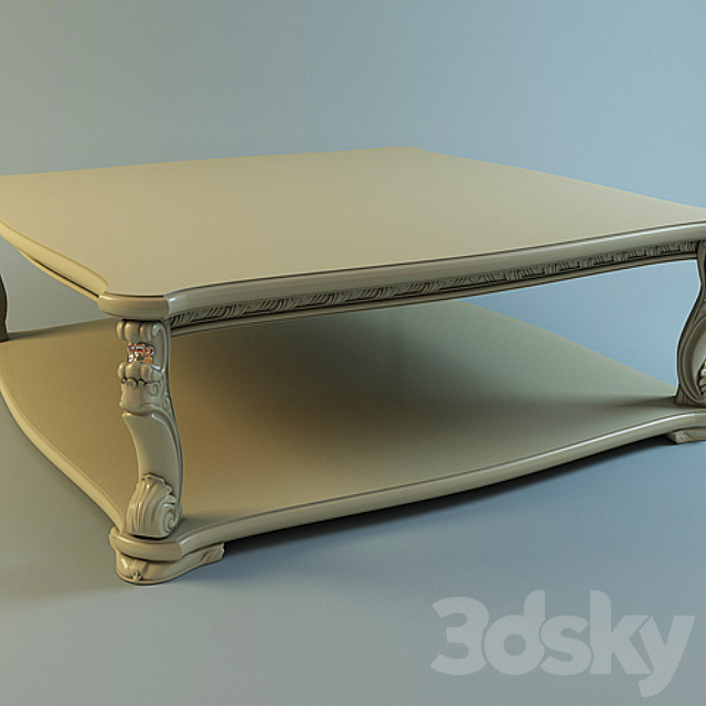 coffee table 3ds Max - thumbnail 1