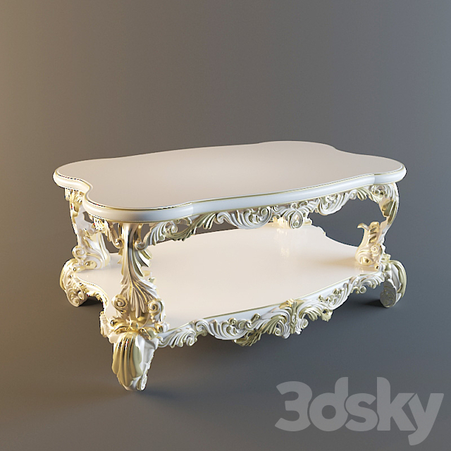 coffee table 3ds Max - thumbnail 1