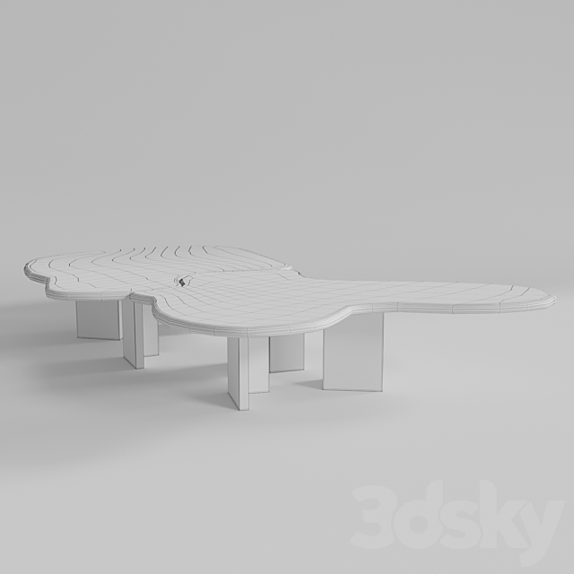 Coffee table 3DS Max Model - thumbnail 2