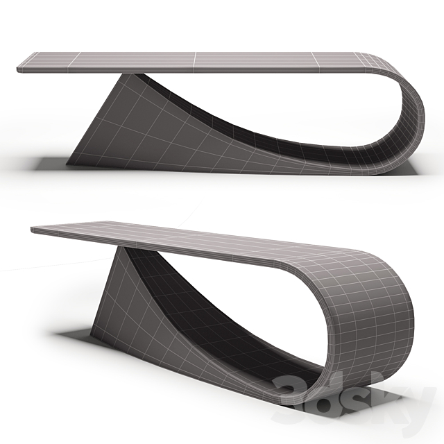 Coffee table _ sculpture Static Dynamism 3DS Max Model - thumbnail 7