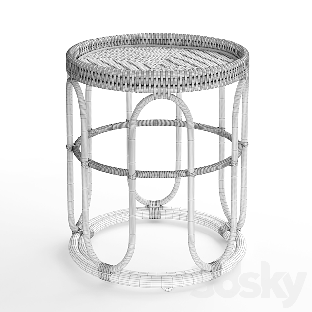 Coffee table Aloki 3DS Max Model - thumbnail 2