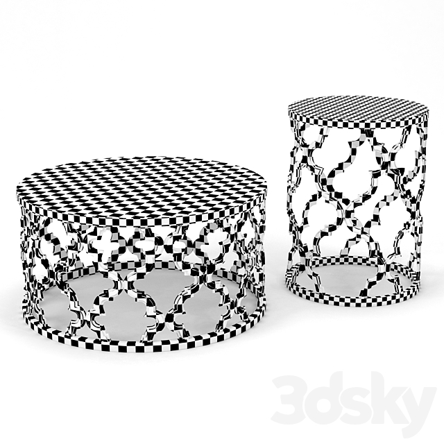 Coffee table and bedside Solik Dantone 3DS Max Model - thumbnail 3