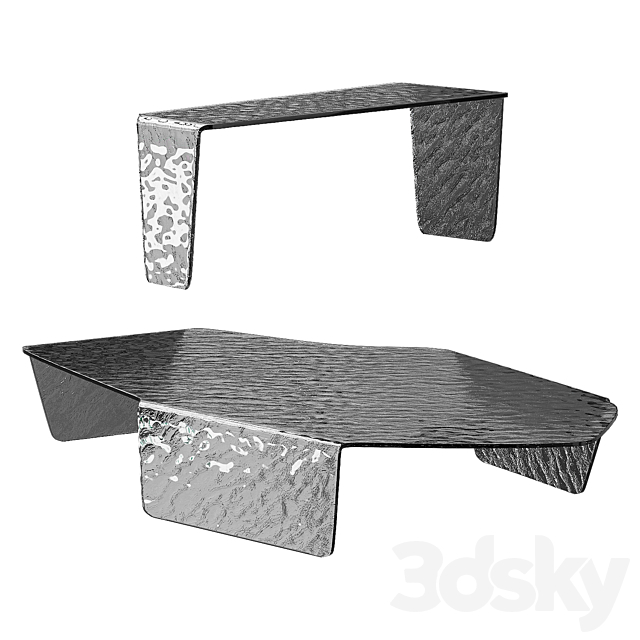 Coffee table and console Arketipo Chimera 02 3ds Max - thumbnail 2