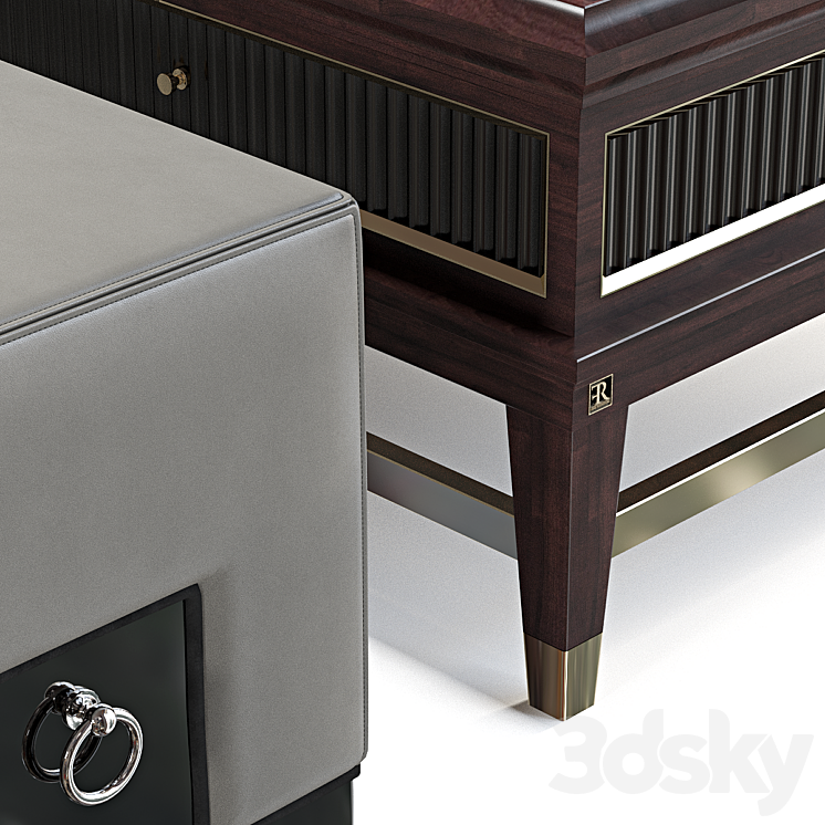 Coffee table and pouf 3DS Max - thumbnail 2