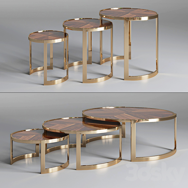 Coffee table ANYA Fendi Casa 3DS Max - thumbnail 1