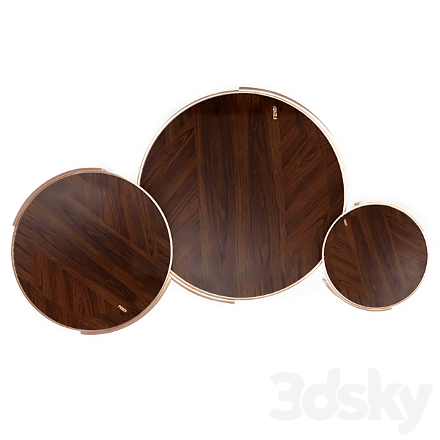 Coffee table Anya Lite Fendi Casa 3DSMax File - thumbnail 2