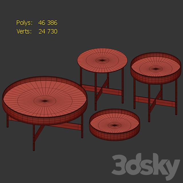 Coffee table Arena 3DSMax File - thumbnail 2