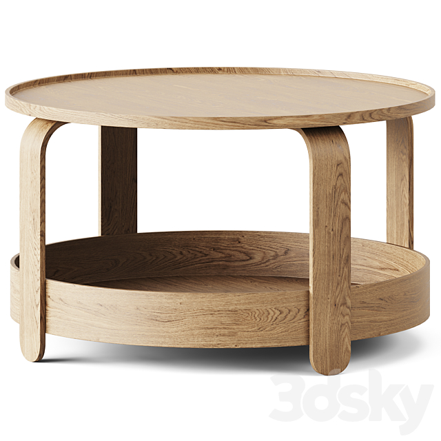 Coffee Table Borgeby by Ikea 3DS Max Model - thumbnail 2