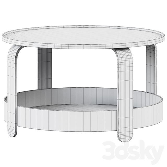 Coffee Table Borgeby by Ikea 3DS Max Model - thumbnail 3