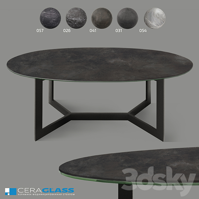 Coffee table Ceraglass CGO-000_X 3dsMax Model - thumbnail 2